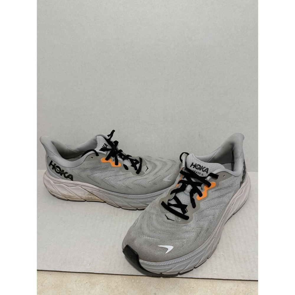 Hoka Arahi 6 Mens 10.5D Grey Blue Running Shoes 1123194 HMBO